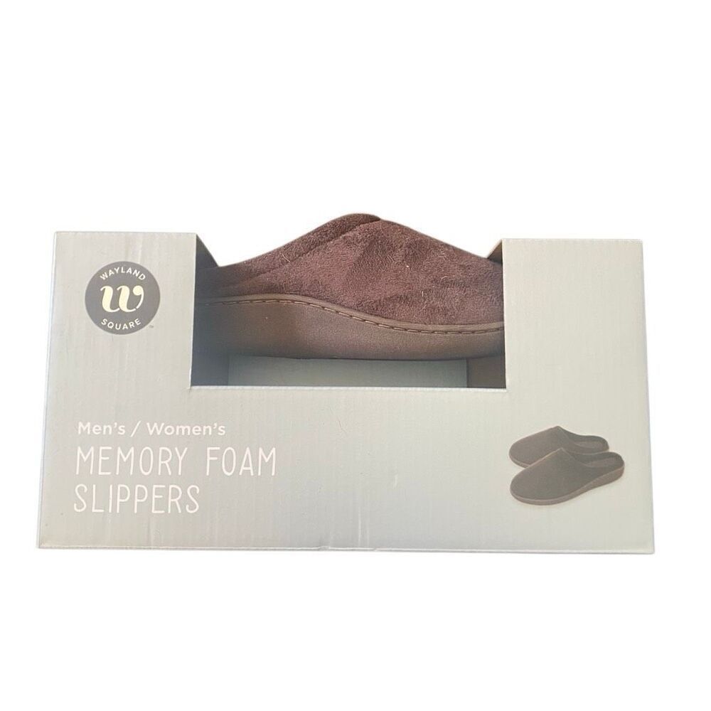 Wayland Square memory foam slippers NIB medium 9-10 brown